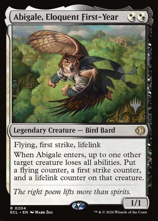 Abigale, Eloquent First-Year (Lorwyn Eclipsed Promos)