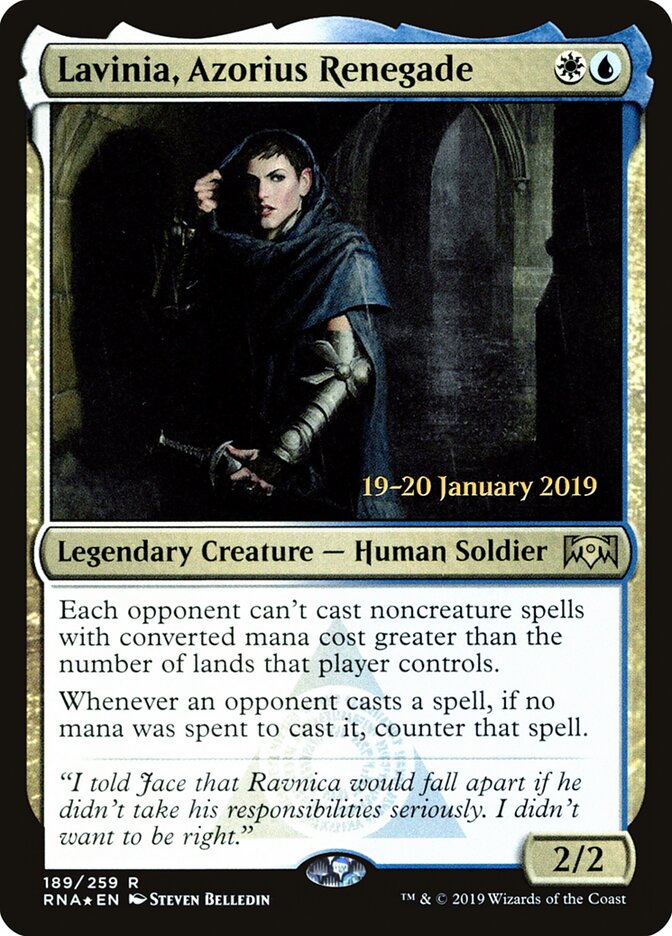 Lavinia, Azorius Renegade (Ravnica Allegiance Promos)