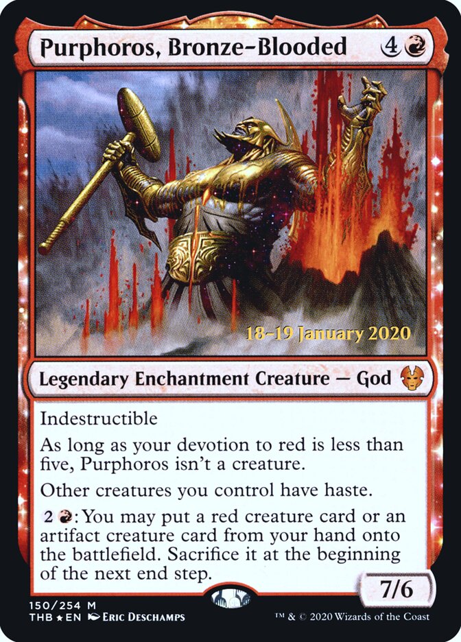 Purphoros, Bronze-Blooded (Theros Beyond Death Promos)