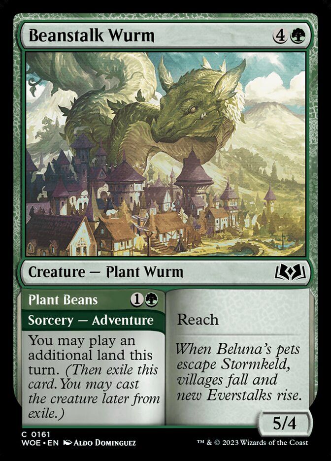 Beanstalk Wurm // Plant Beans (Wilds of Eldraine)