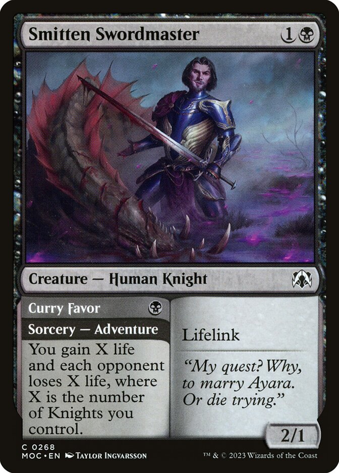 Smitten Swordmaster // Curry Favor (March of the Machine Commander)