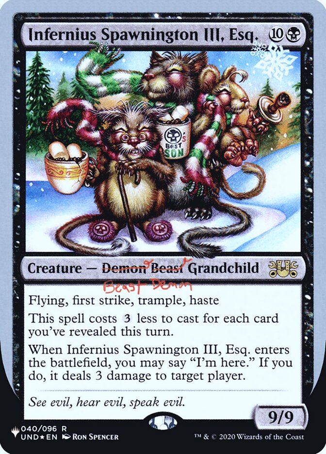 Infernius Spawnington III, Esq. (The List (Unfinity Foil Edition))