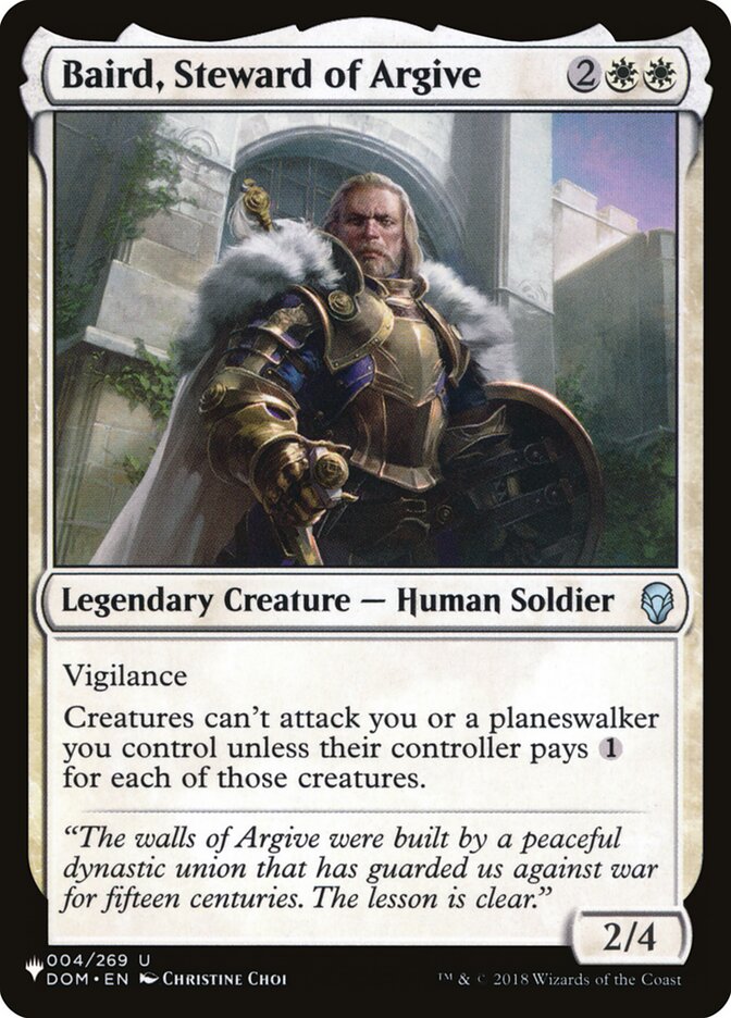 Baird, Steward of Argive (The List)