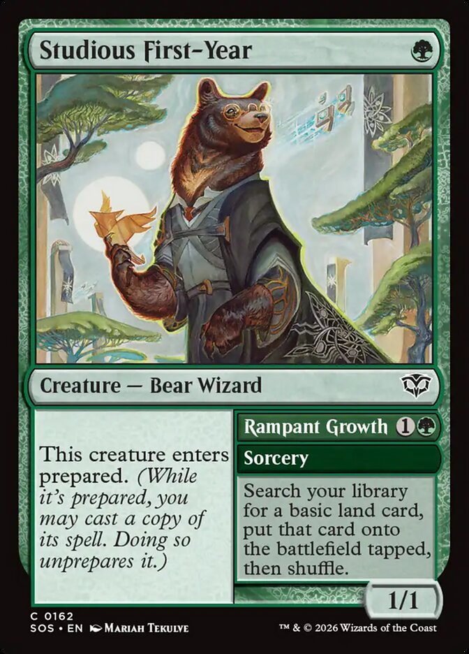 Studious First-Year // Rampant Growth (Secrets of Strixhaven)