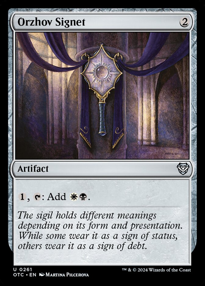 Orzhov Signet (Outlaws of Thunder Junction Commander)