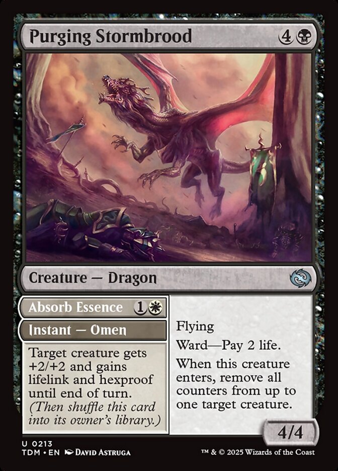 Purging Stormbrood // Absorb Essence (Tarkir: Dragonstorm)
