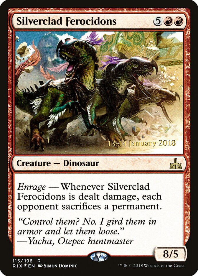 Silverclad Ferocidons (Rivals of Ixalan Promos)