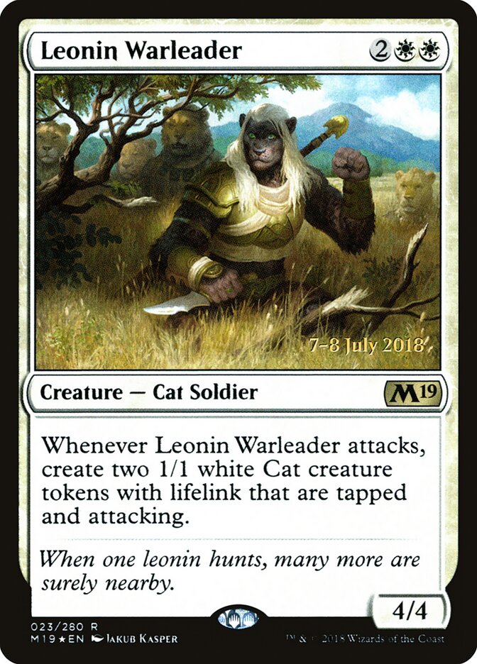 Leonin Warleader (Core Set 2019 Promos)