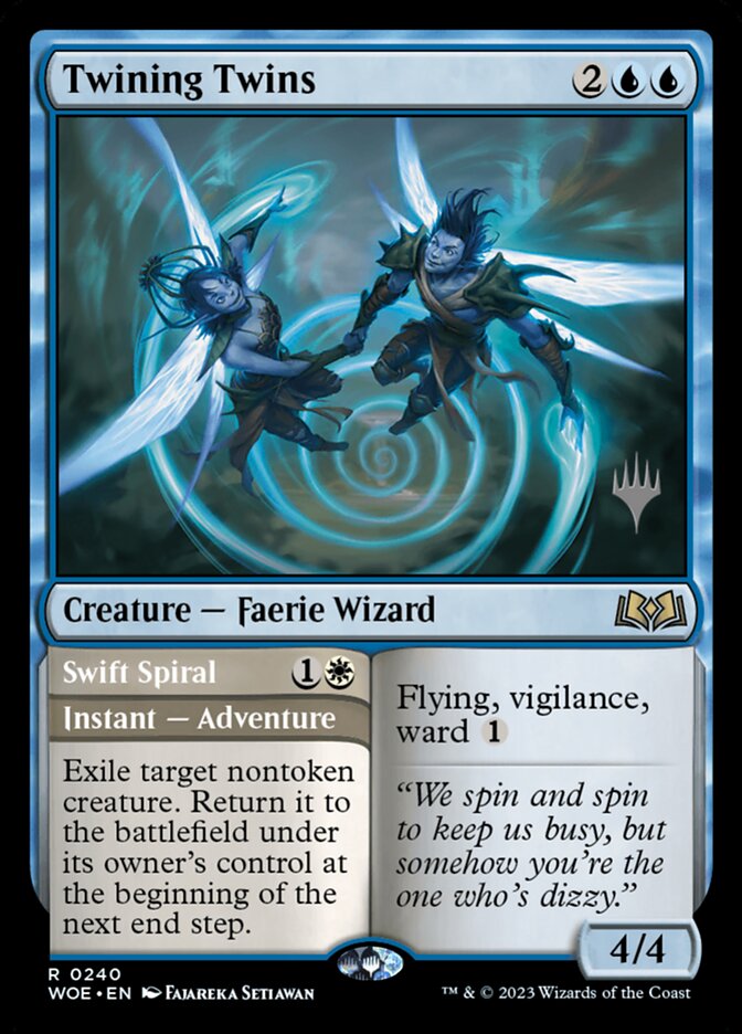 Twining Twins // Swift Spiral (Wilds of Eldraine Promos)