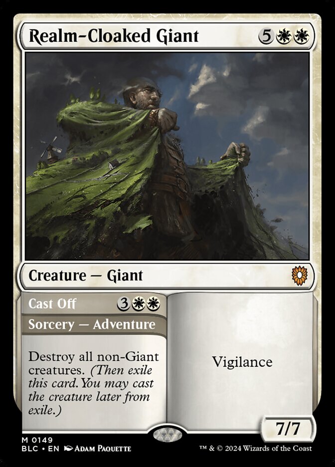 Realm-Cloaked Giant // Cast Off (Bloomburrow Commander)