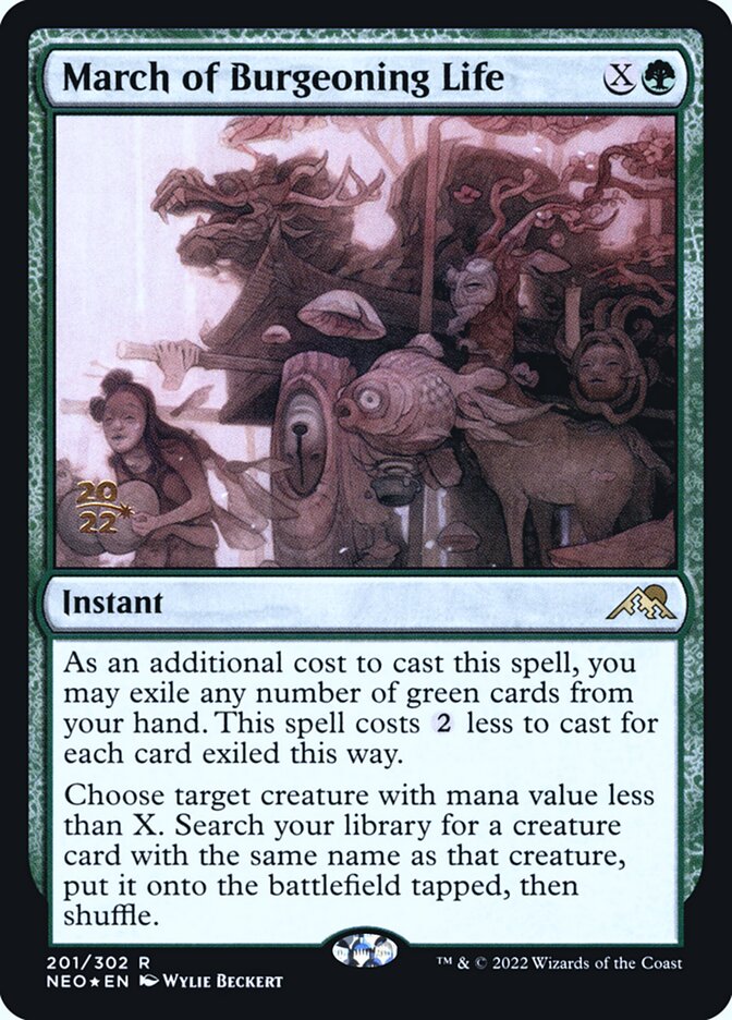 March of Burgeoning Life (Kamigawa: Neon Dynasty Promos)