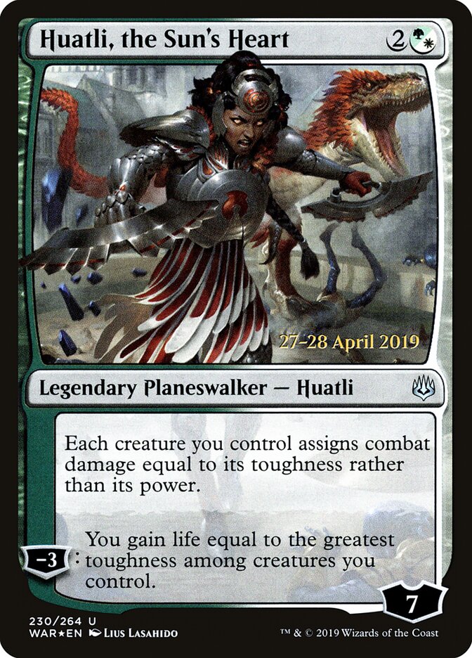 Huatli, the Sun's Heart (War of the Spark Promos)