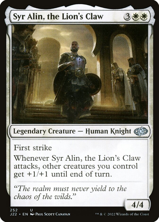 Syr Alin, the Lion's Claw (Jumpstart 2022)