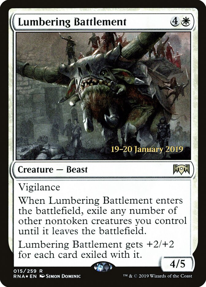 Lumbering Battlement (Ravnica Allegiance Promos)
