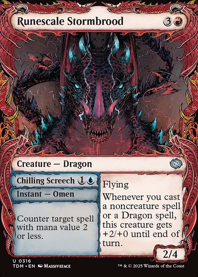 Runescale Stormbrood // Chilling Screech (Tarkir: Dragonstorm)