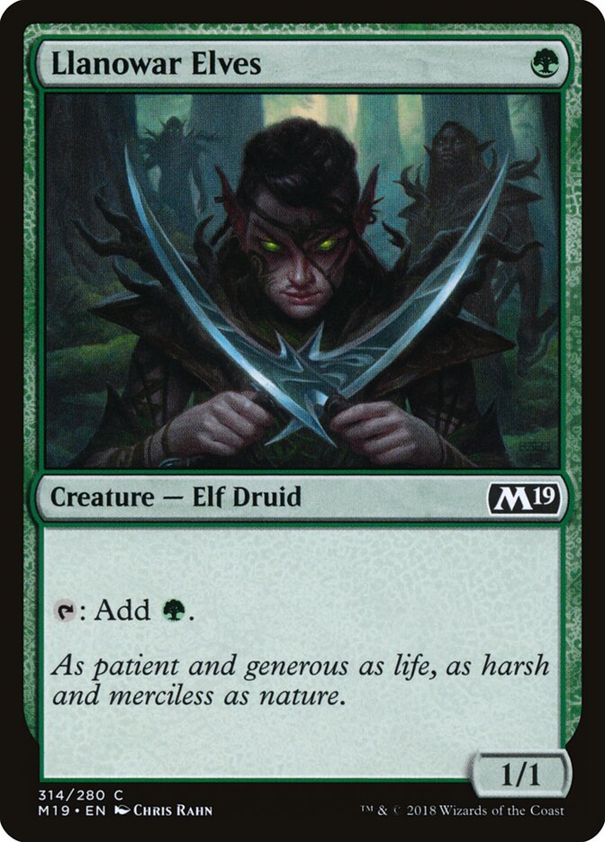 Llanowar Elves (Core Set 2019)
