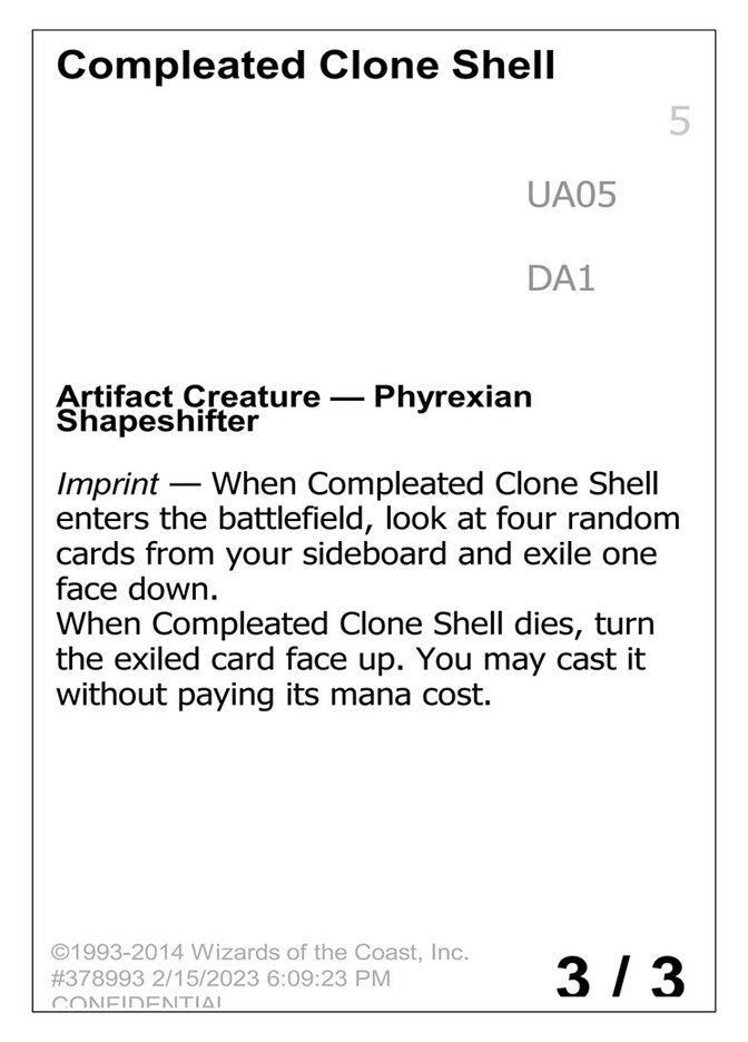 Compleated Clone Shell (Unknown Event)