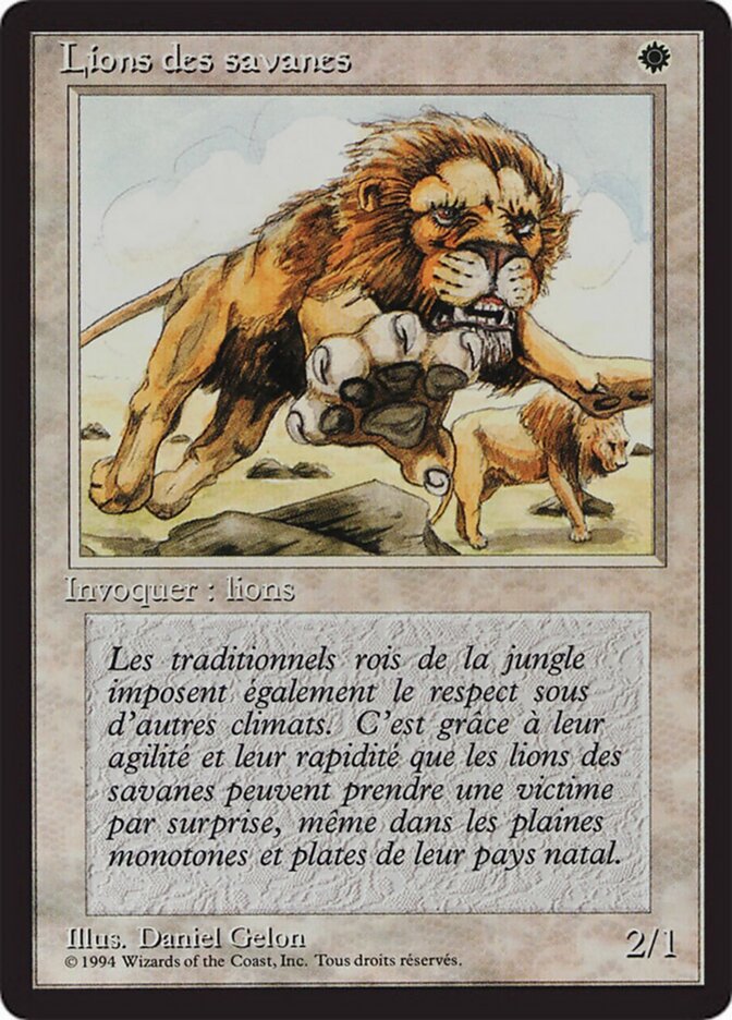 Savannah Lions (Foreign Black Border)