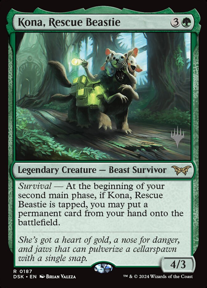 Kona, Rescue Beastie (Duskmourn: House of Horror Promos)