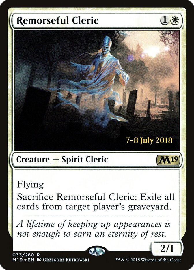 Remorseful Cleric (Core Set 2019 Promos)