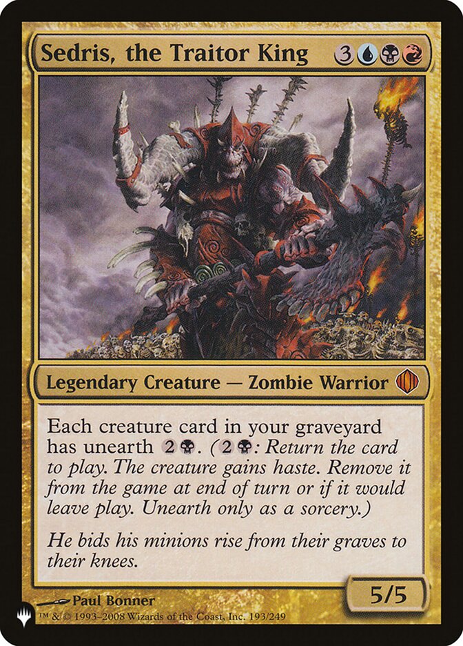 Sedris, the Traitor King (The List)