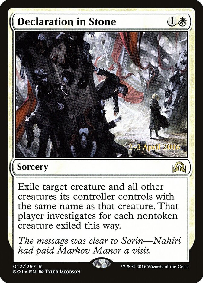 Declaration in Stone (Shadows over Innistrad Promos)