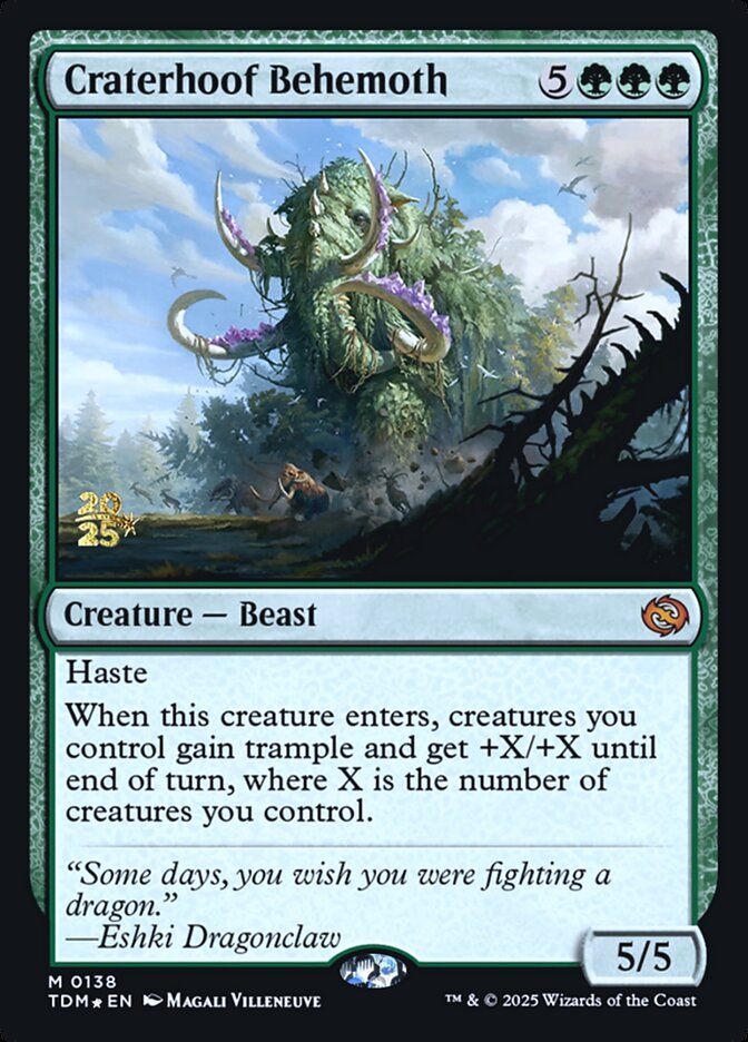 Craterhoof Behemoth (Tarkir: Dragonstorm Promos)