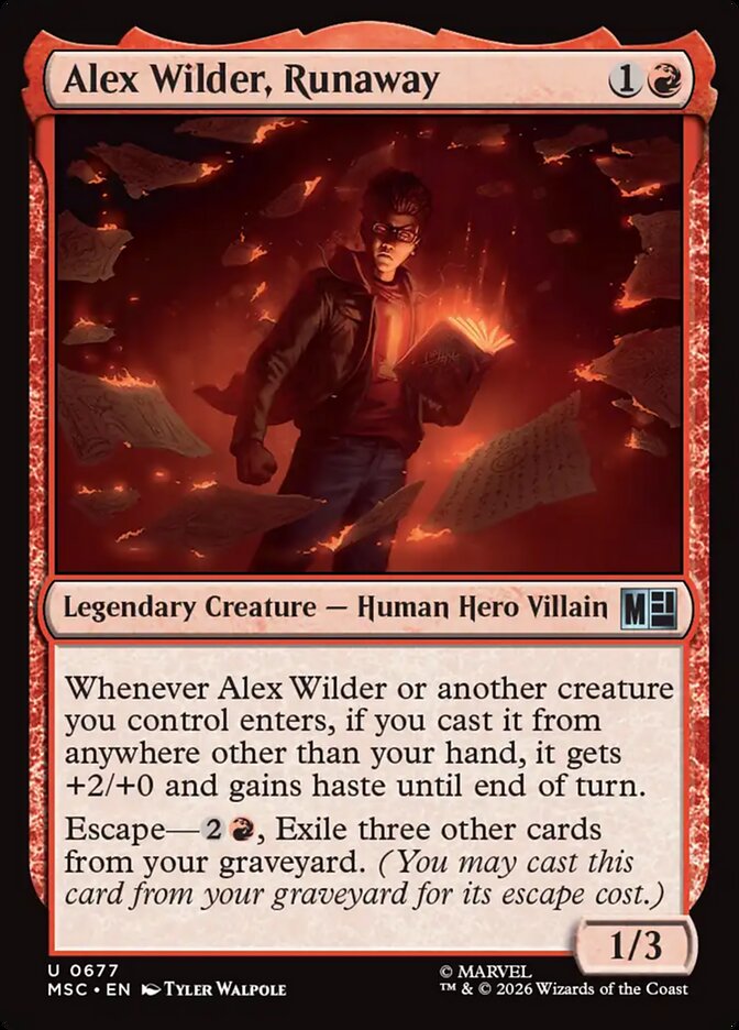 Alex Wilder, Runaway (Marvel Super Heroes Commander)