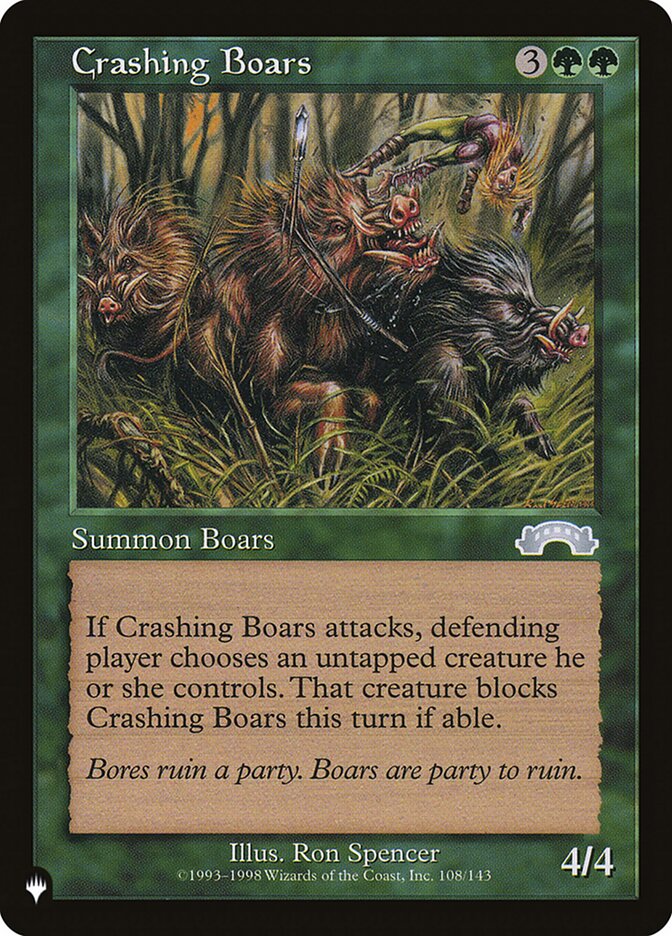 Crashing Boars (The List)
