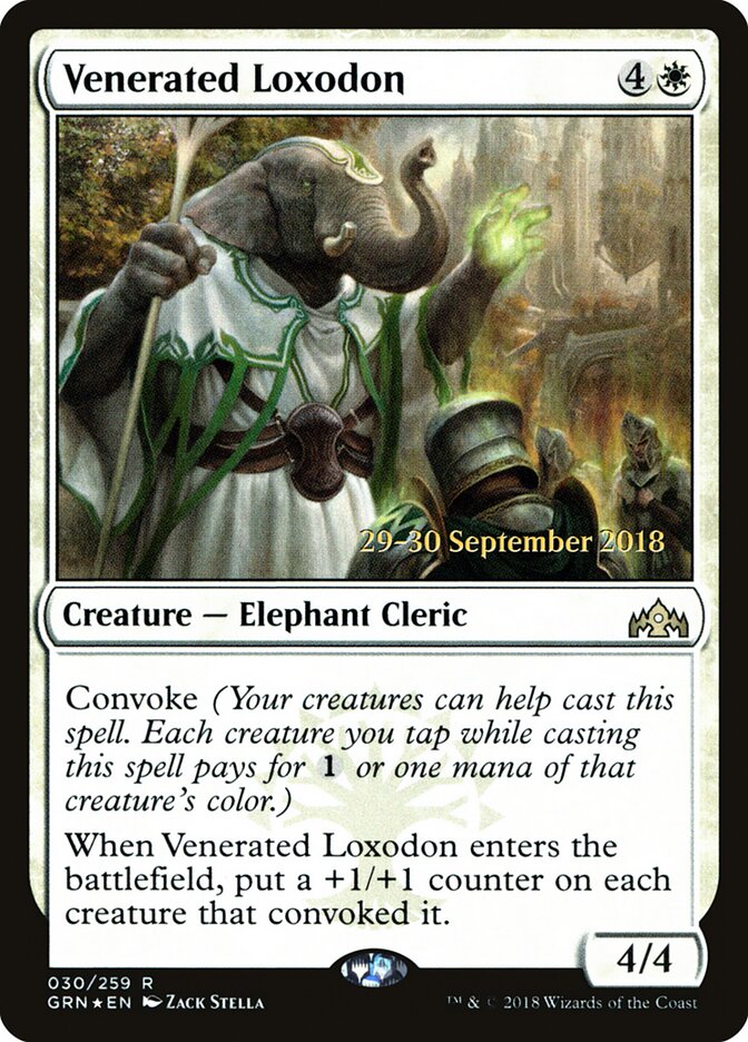 Venerated Loxodon (Guilds of Ravnica Promos)