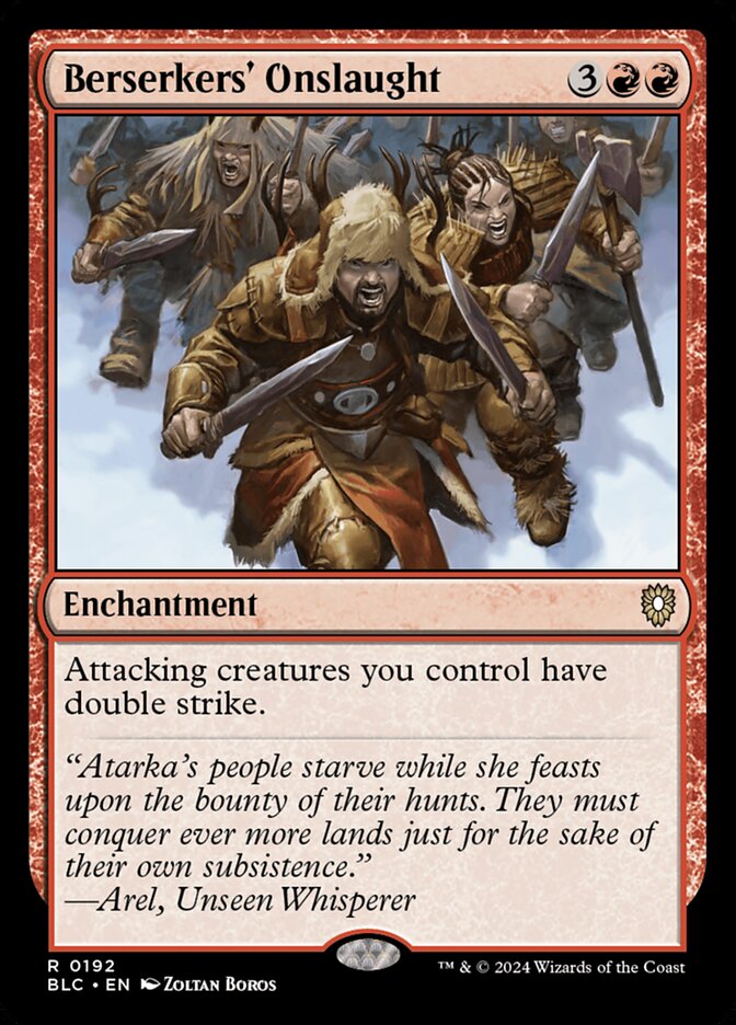Berserkers' Onslaught (Bloomburrow Commander)