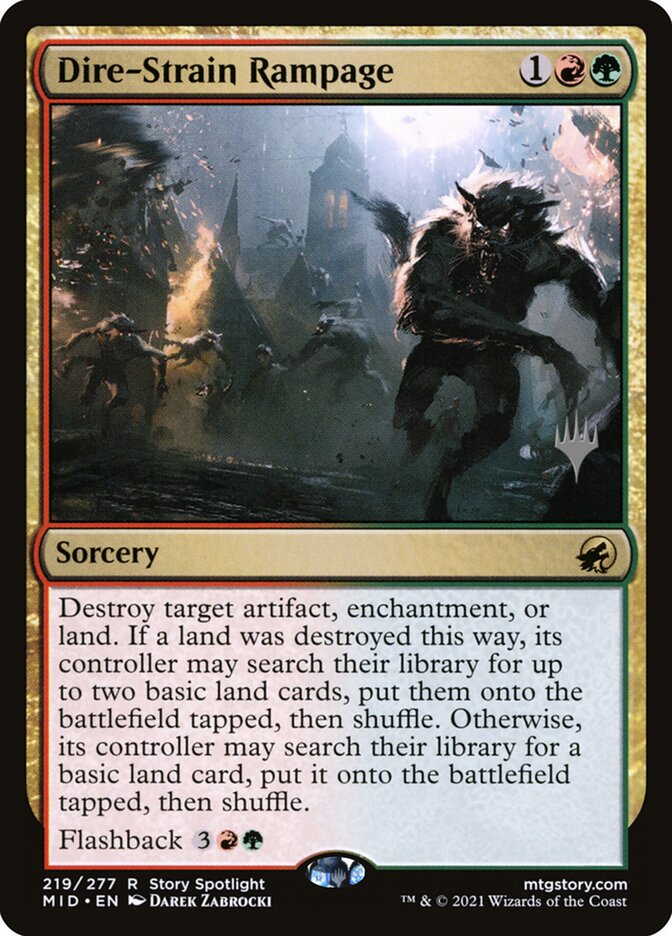 Dire-Strain Rampage (Innistrad: Midnight Hunt Promos)