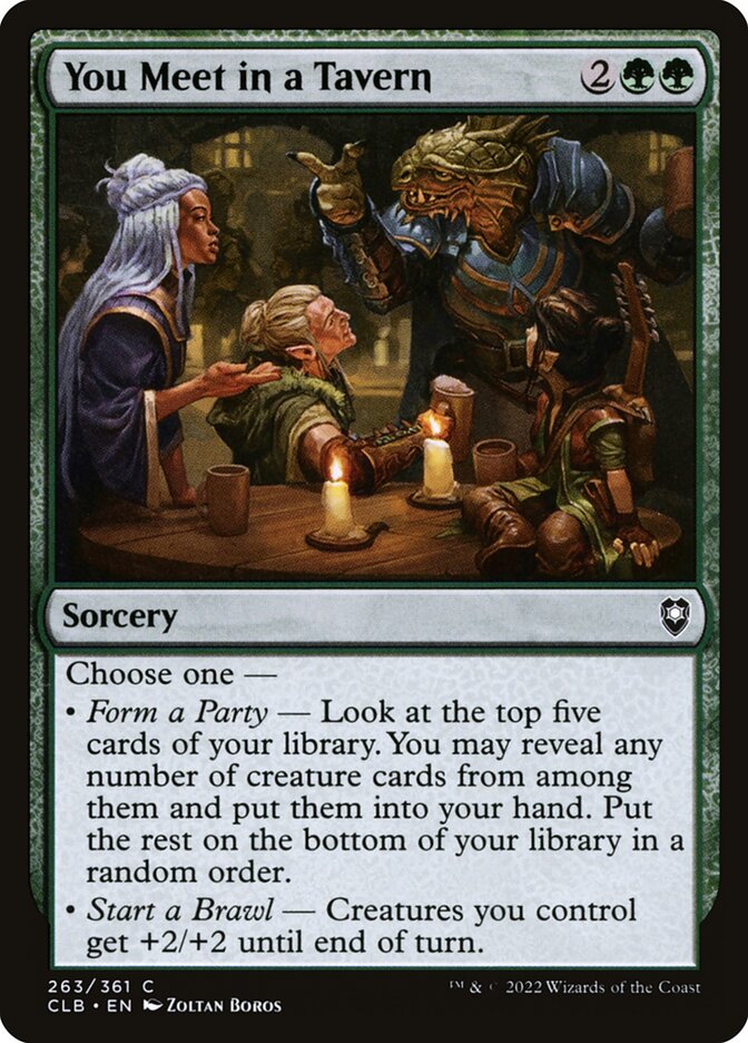 You Meet in a Tavern (Commander Legends: Battle for Baldur's Gate)