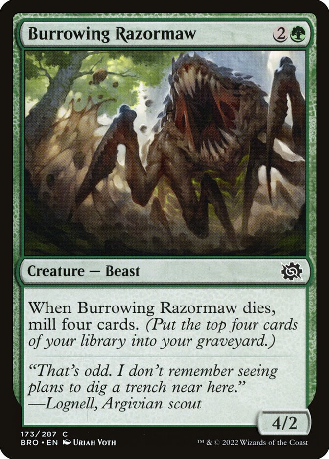Burrowing Razormaw (The Brothers' War)
