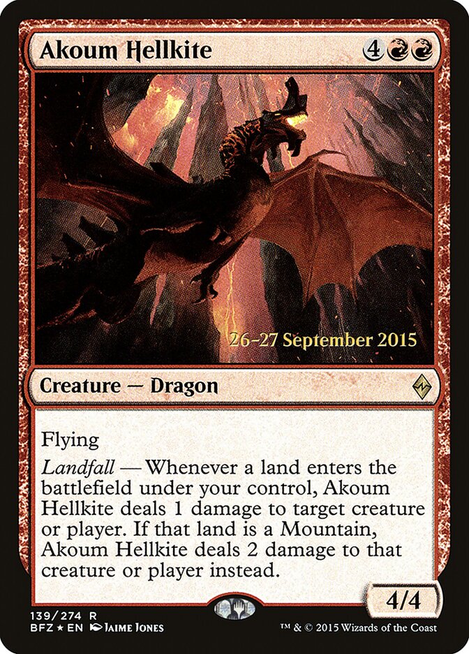 Akoum Hellkite (Battle for Zendikar Promos)