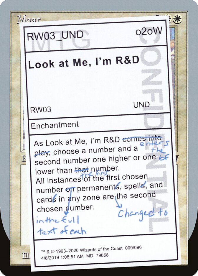 Look at Me, I'm R&D (Unsanctioned)