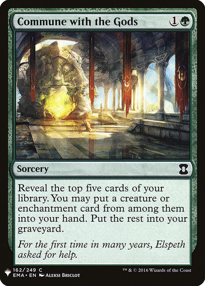 Commune with the Gods (The List)