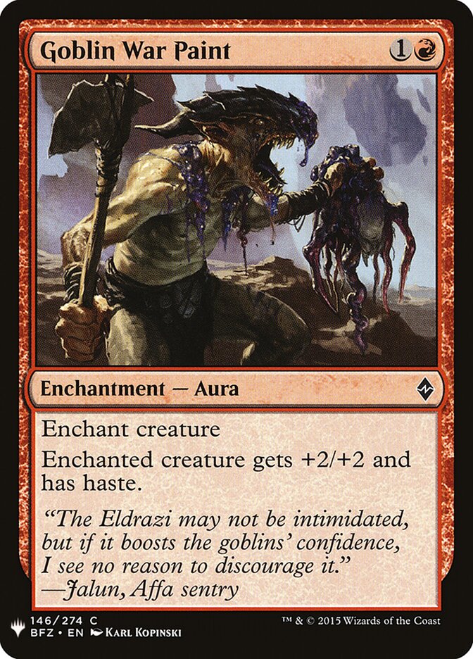 Goblin War Paint (The List)