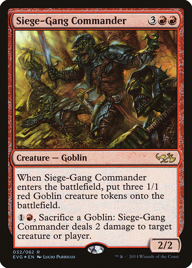 Siege-Gang Commander (Duel Decks Anthology: Elves vs. Goblins)