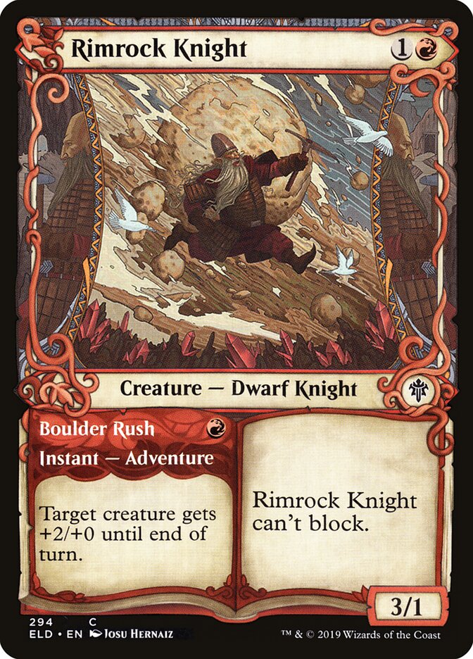Rimrock Knight // Boulder Rush (Throne of Eldraine)