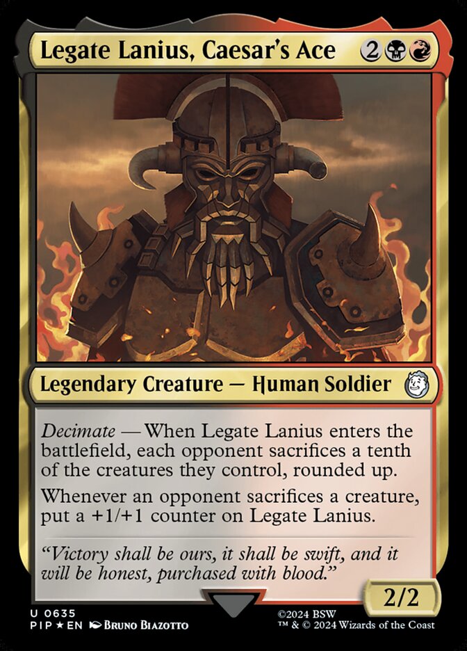 Legate Lanius, Caesar's Ace (Fallout)