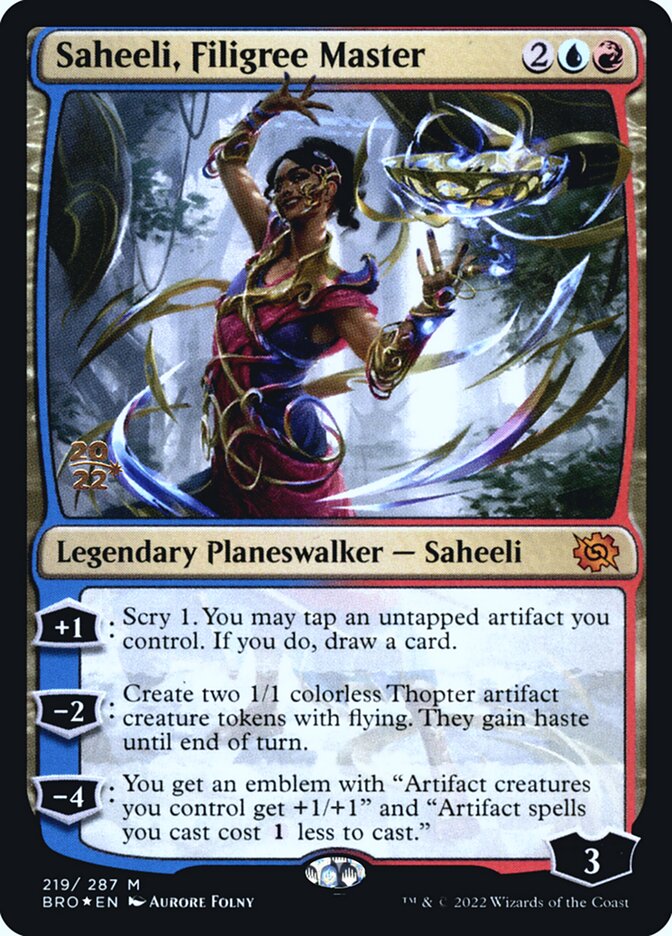 Saheeli, Filigree Master (The Brothers' War Promos)