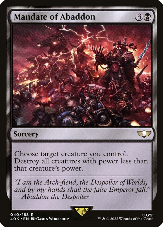 Mandate of Abaddon (Warhammer 40,000 Commander)