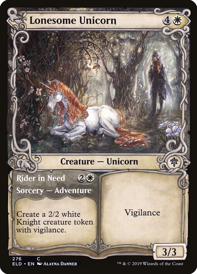Lonesome Unicorn // Rider in Need (Throne of Eldraine)