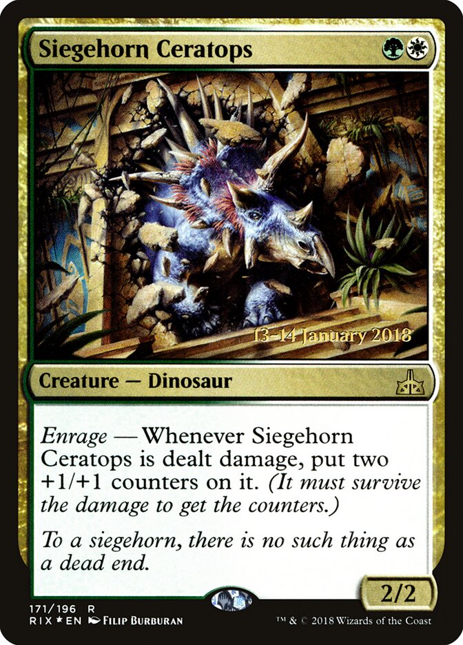 Siegehorn Ceratops (Rivals of Ixalan Promos)