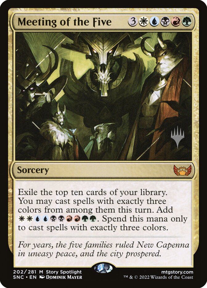 Meeting of the Five (Streets of New Capenna Promos)
