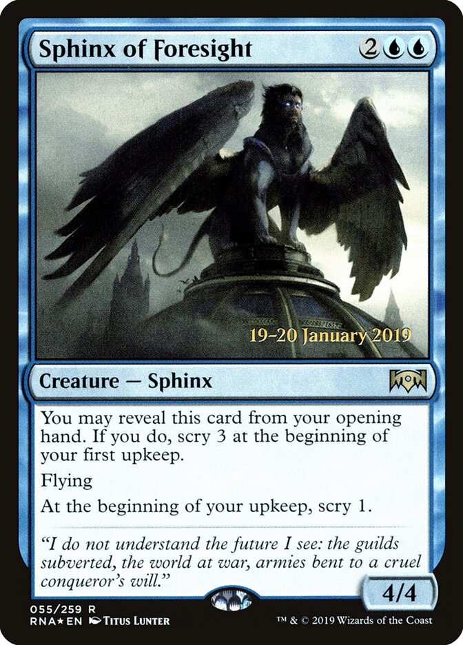Sphinx of Foresight (Ravnica Allegiance Promos)
