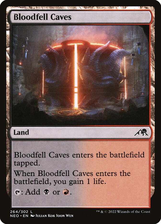 Bloodfell Caves (Kamigawa: Neon Dynasty)