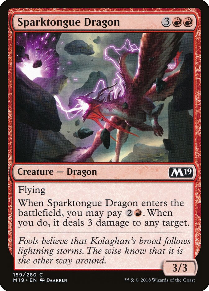 Sparktongue Dragon (Core Set 2019)