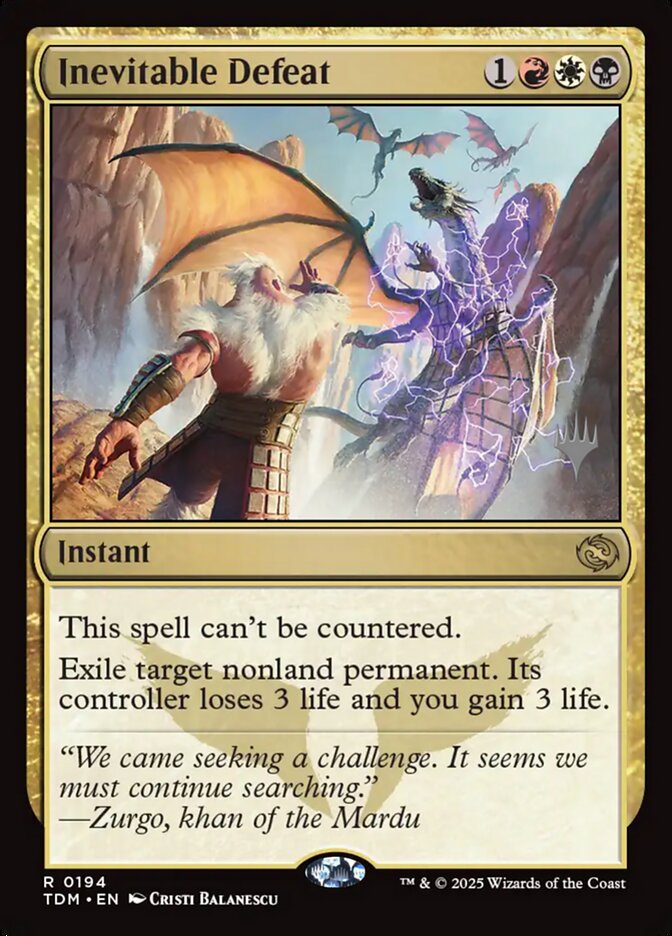 Inevitable Defeat (Tarkir: Dragonstorm Promos)